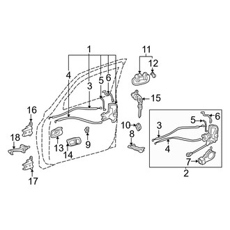 Toyota OE - Front Door - Lock & Hardware
