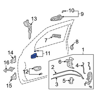 Toyota OE - Rear Right Inner Interior Door Handle