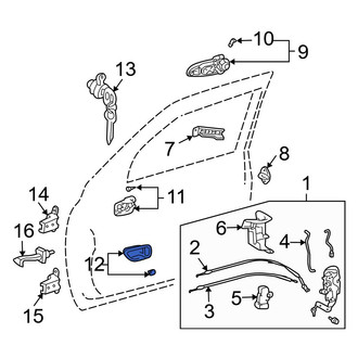 Toyota OE - Front Left Interior Door Handle Trim