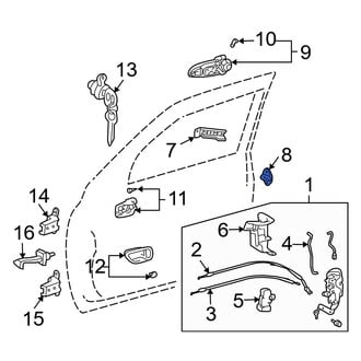 Toyota OE - Rear Door Lock Striker Plate