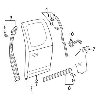 Toyota OE - Rear Door - Door & Components (Access Cab)