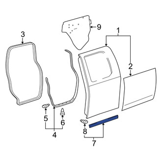 Toyota OE - Rear Door Shell Seal