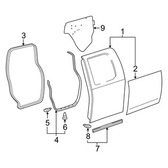 Toyota OE - Rear Door - Door & Components (Double Cab)