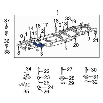 Toyota OE - Frame Crossmember