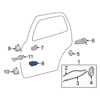 Toyota OE - Front Left Interior Door Handle Trim