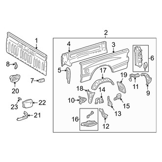 Toyota OE - Pick Up Box - Front & Side Panels (Access Cab)