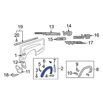 Toyota OE - Rear Right Fender Flare