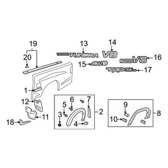 Toyota OE - Fender Flare Clip