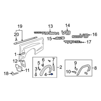 Toyota OE - Wheel Arch Flare Nut