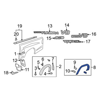 Toyota OE - Rear Left Wheel Arch Molding