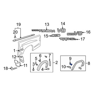 Toyota OE - Wheel Arch Molding Clip
