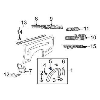 Toyota OE - Front Door Molding Clip