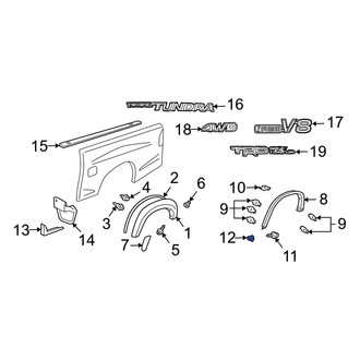 Toyota OE - Wheel Arch Molding Nut
