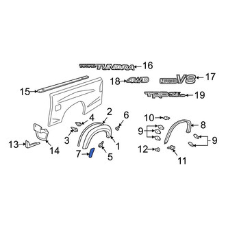 Toyota OE - Rear Left Side Body Trim Protector