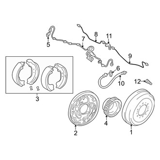 Toyota OE - Rear Suspension - Brake Components
