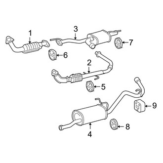 Toyota OE - Exhaust System - Exhaust Components (4.7L)