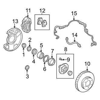 Toyota OE - Front Suspension - Brake Components (RWD)