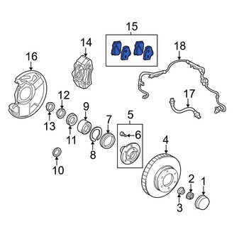 Toyota OE - Front Disc Brake Pad Set