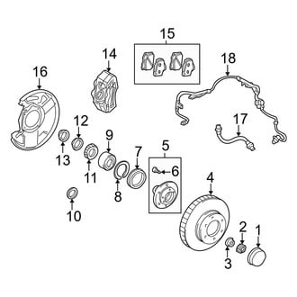Toyota OE - Front Suspension - Brake Components (4WD)