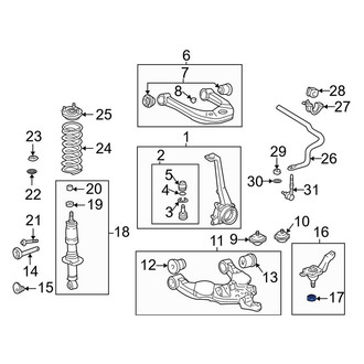 Toyota OE - Lower Suspension Ball Joint Nut & Washer