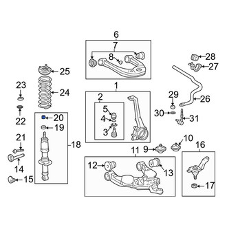 Toyota OE - Suspension Strut Mount Nut