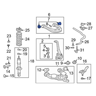 Toyota OE - Front Upper Suspension Control Arm Bushing