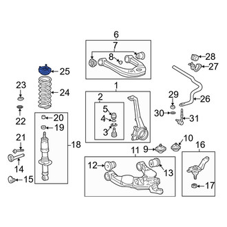 Toyota OE - Front Suspension Shock Absorber Mount