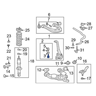 Toyota OE - Front Upper Suspension Ball Joint