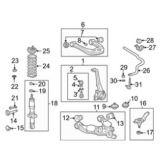 Toyota OE - Front Suspension - Suspension Components (4WD)