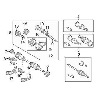 Toyota OE - Front Suspension - Carrier & Front Axles (4WD)