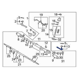 Toyota OE - Inner Steering Tie Rod End