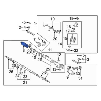 Toyota OE - Left Rack and Pinion Bellows