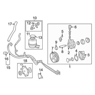 Toyota OE - Steering Gear & Linkage - Pump & Hoses (W/O Cooler), (4.7L)