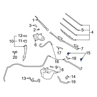 Toyota OE - Front Windshield Washer Nozzle