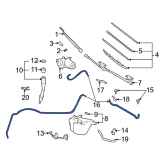 Toyota OE - Front Windshield Washer Hose