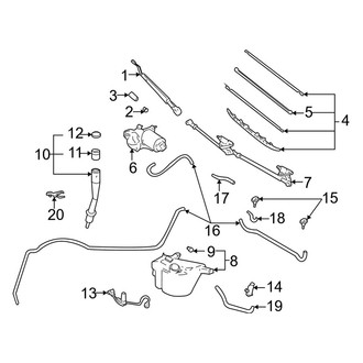 Toyota OE - Windshield - Wiper & Washer Components