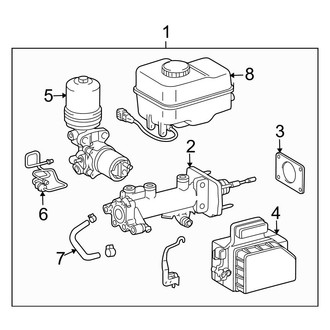 Toyota OE - Cab - Components on Dash Panel (With Stability Control), (Double Cab)