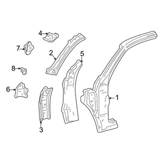 Toyota OE - Cab - Hinge Pillar (Regular Cab), (Regular Cab)