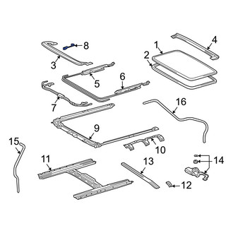 Toyota OE - Left Sunroof Cable Guide