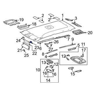 Toyota OE - Left Sun Visor Holder