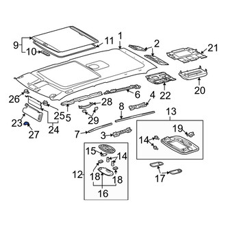 Toyota OE - Right Sun Visor Cap