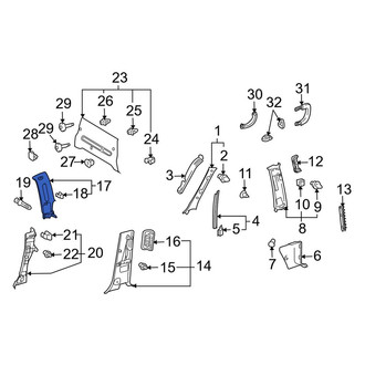 Toyota OE - Left Truck Cab Corner Trim Panel