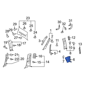 Toyota OE - Left Kick Panel Trim