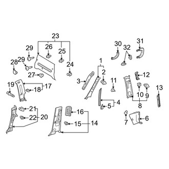 Toyota OE - Cab - Interior Trim (Pillars), (Double Cab)