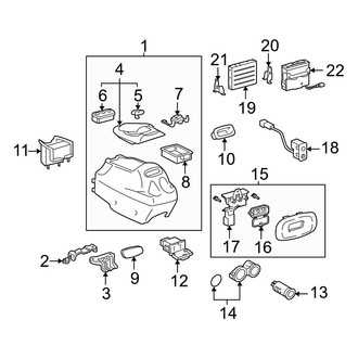 Toyota OE - Center Console (Rear), (Double Cab 4.7L)
