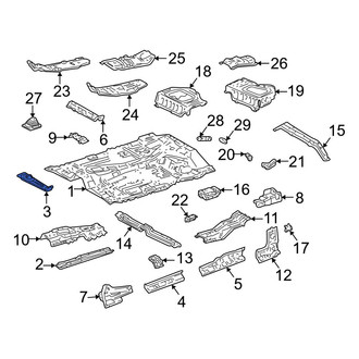 Toyota OE - Front Left Floor Pan Reinforcement