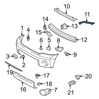 Toyota OE - Front Left Bumper Cover Support Rail