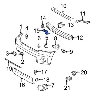 Toyota OE - Front Bumper Impact Bar Bracket