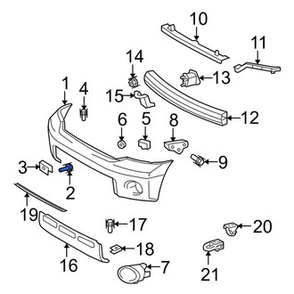 Toyota OE - Front Bumper Face Bar Bolt