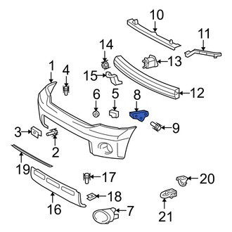 Toyota OE - Front Right Bumper Guide